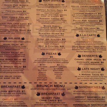 Vickery Park Plano - Front of menu! - Bars Near Me - Plano, Texas