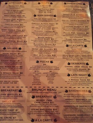 Menu photo 5 Vickery Park Plano Plano, TX