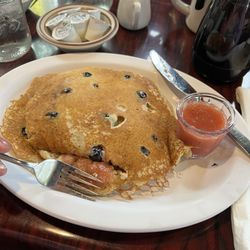 The Shack - 2stack Special pancakes$10.50 add blueberries+$2.50 Strawberry/rhubarb spread comes with