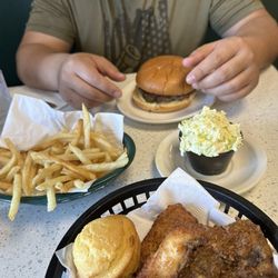 Lucky Wishbone - Mom 3 piece chicken Coleslaw Jumbo Cheese French Fries