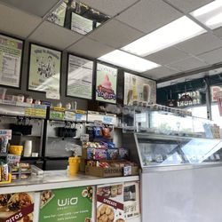 Front register and menu, ice cream