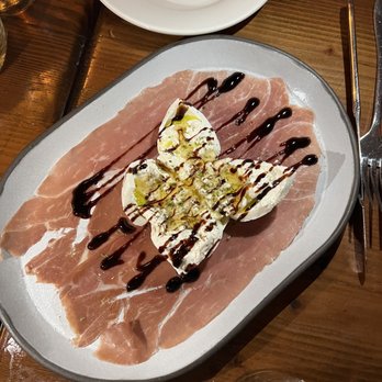 Otto Strada - Smashed burrata and prosciutto - Italian Near Me - Hoboken, New Jersey