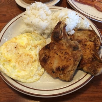 Armon's Restaurant - pork chops and eggs with steam rice and toast - Breakfast & Brunch Near Me - Los Angeles, California