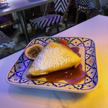 Holy Basil - Signature Dessert - Holy Basil Fried Ice Cream with special Caramel sauce and coconut crunchies - Thai Near Me