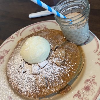 Eggstasy - Kids portion boozy Cinnamon Toast Crunch Pancakes The milk it comes with makes the pancakes cold - Breakfast & Brunch Near Me - Mesa, Arizona Eggstasy - Kids portion boozy Cinnamon Toast Crunch Pancakes The milk it comes with makes the pancakes cold - Breakfast & Brunch Near Me - Mesa, Arizona