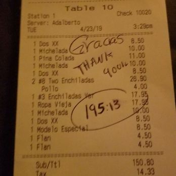 El Compadre - Waiters here say they can pick their own tips on bills over 100$. BEWARE!!! - Mexican Near Me - Los Angeles, California