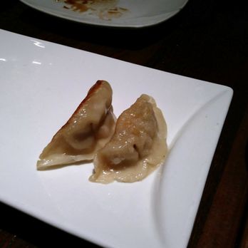 Mah-Jong Chinese Kitchen - 2 of original 6 chicken pot-stickers - Chinese Near Me - Plano, Texas Mah-Jong Chinese Kitchen - 2 of original 6 chicken pot-stickers - Chinese Near Me - Plano, Texas