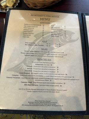 Menu photo 7 Monterey's Fish House Monterey, CA Menu photo 7 Monterey's Fish House Monterey, CA