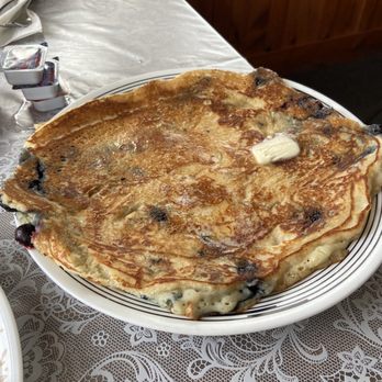 Ellery Country Cow - Plate-sized (Cindy size) blueberry pancake : ) - Salad Near Me - Bemus Point, New York Ellery Country Cow - Plate-sized (Cindy size) blueberry pancake : ) - Salad Near Me - Bemus Point, New York