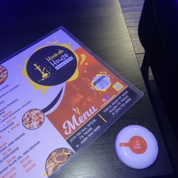 Hookah House - Call button - which I loved - Hookah Bars Near Me - Wylie, Texas