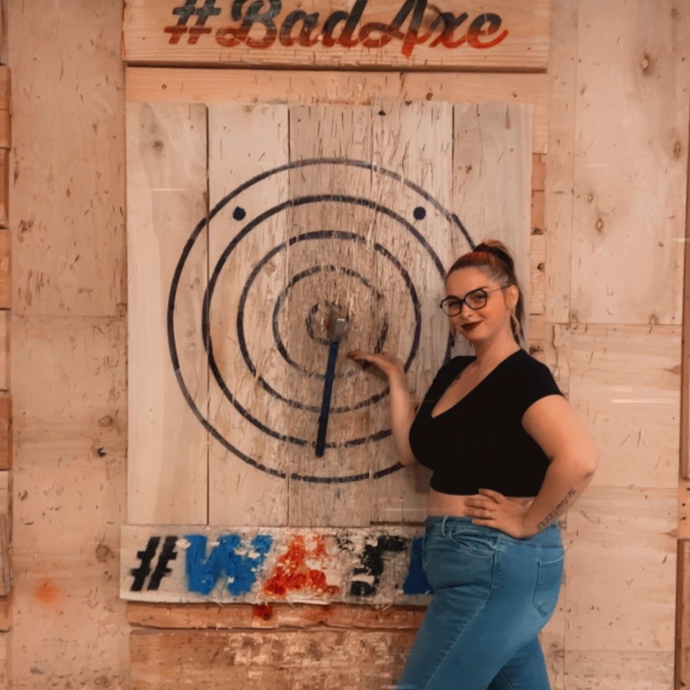 Bad Axe Throwing - Myself hitting a bullseye - Recreation Centers Near Me - Indianapolis, Indiana Bad Axe Throwing - Myself hitting a bullseye - Recreation Centers Near Me - Indianapolis, Indiana