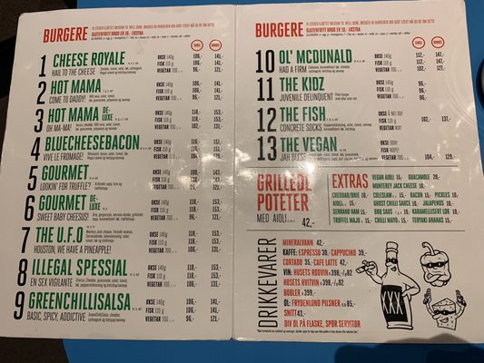 Menu photo 2 Illegal Burger Oslo, 03 Menu photo 2 Illegal Burger Oslo, 03