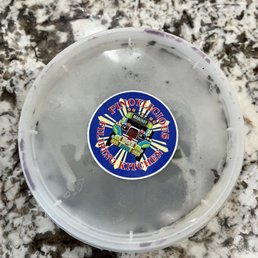 Dinuguan with ube on the lid. Dinuguan with ube on the lid.