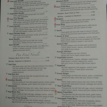 Aura Thai - 2nd page menu - Thai Near Me - Long Beach, California Aura Thai - 2nd page menu - Thai Near Me - Long Beach, California