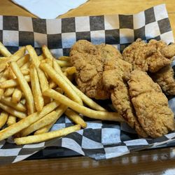 Happy Harvest Restaurant - Chicken Strips and Fries.