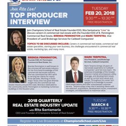 Champions School of Real Estate - Champions School offers our Top Producer Keys to Success free seminars