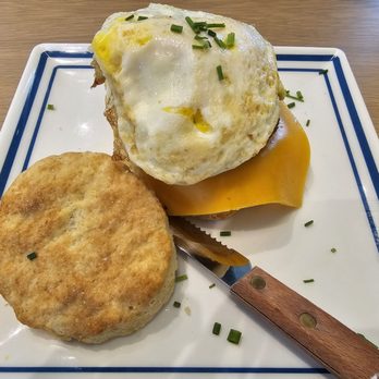 Biscuit Belly - Sausage, egg and cheese biscuit. - Breakfast & Brunch Near Me - Fort Mill, South Carolina