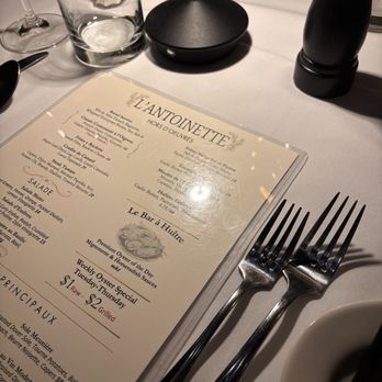 L'Antoinette - main menu - French Near Me - Milton, Georgia