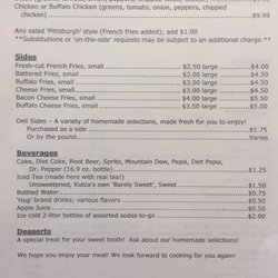 Kutzas Kitchen - Menu