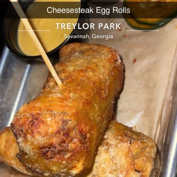Treylor Park - Philly Cheesesteak Egg Rolls - New American Near Me - Savannah, Georgia