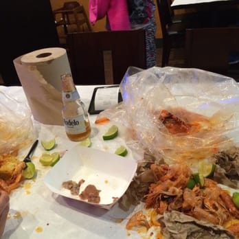 The Crab Bucket - Kowabunga shrimp in a bag potatoes and corn on the cob with a couple beers. - Cajun/Creole Near Me - Salinas, California The Crab Bucket - Kowabunga shrimp in a bag potatoes and corn on the cob with a couple beers. - Cajun/Creole Near Me - Salinas, California