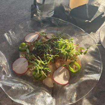 DRIFT - DELICIOUS Crudo appetizer!!! YUM.  Food outstanding - Seafood Near Me - Pensacola Beach, Florida