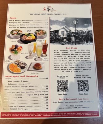 白MAXAMレストアメニュー Max's Menu Auburn CA
