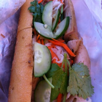 The Pig and the Lady - Pork belly Bahn mi (Saigon)-looks like a whole lotta veggies, but... - Vietnamese Near Me The Pig and the Lady - Pork belly Bahn mi (Saigon)-looks like a whole lotta veggies, but... - Vietnamese Near Me