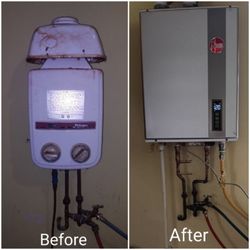 Walther Services - Paloma water heater replaced with new new tankless water heater.