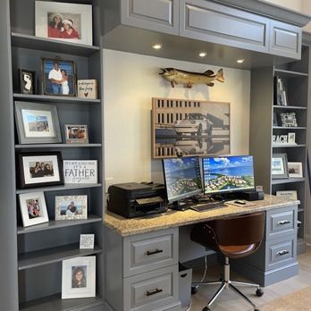 Custom Painted Kitchens - Custom painted library office - Kitchen & Bath Near Me - St. Petersburg, Florida Custom Painted Kitchens - Custom painted library office - Kitchen & Bath Near Me - St. Petersburg, Florida