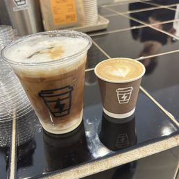 Flat white and cortado Flat white and cortado
