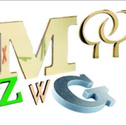 Plaque Impact - Gemini interior and exterior letters