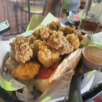 The Flying Harpoon 2 - Huge po boy with shrimp and oysters - Seafood Near Me - Orange Beach, Alabama The Flying Harpoon 2 - Huge po boy with shrimp and oysters - Seafood Near Me - Orange Beach, Alabama