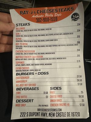 Menu photo 2 Ray-J's Cheesesteaks New Castle, DE Menu photo 2 Ray-J's Cheesesteaks New Castle, DE