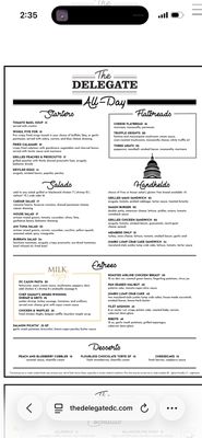 Menu photo 1 The Delegate Washington, DC, DC Menu photo 1 The Delegate Washington, DC, DC