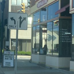 The soup is advertised on the window! The soup is advertised on the window!