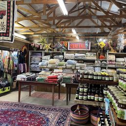 Array of quilts and local treats