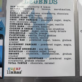 Sugar Llamas - Menu - Donuts Near Me - Edmond, Oklahoma Sugar Llamas - Menu - Donuts Near Me - Edmond, Oklahoma