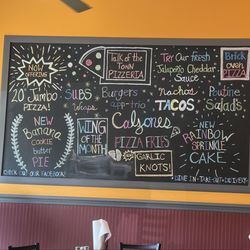 Talk of the Town Pizzeria - Inside - some menu items