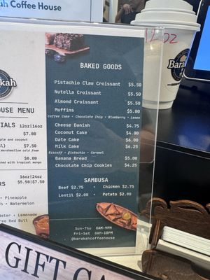 Menu photo 1 Barakah Coffee House San Diego, CA