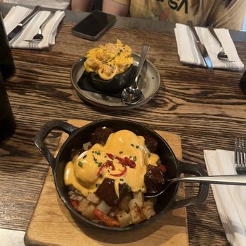 Yardbird - top: mac and cheese bottom: breakfast burnt ends - Southern Near Me - Las Vegas, Nevada