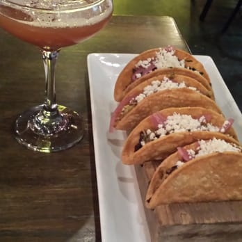 Extra Virgin - Duck tongue tacos and Back in the Huglife drink - Tapas/Small Plates Near Me - Kansas City, Missouri Extra Virgin - Duck tongue tacos and Back in the Huglife drink - Tapas/Small Plates Near Me - Kansas City, Missouri