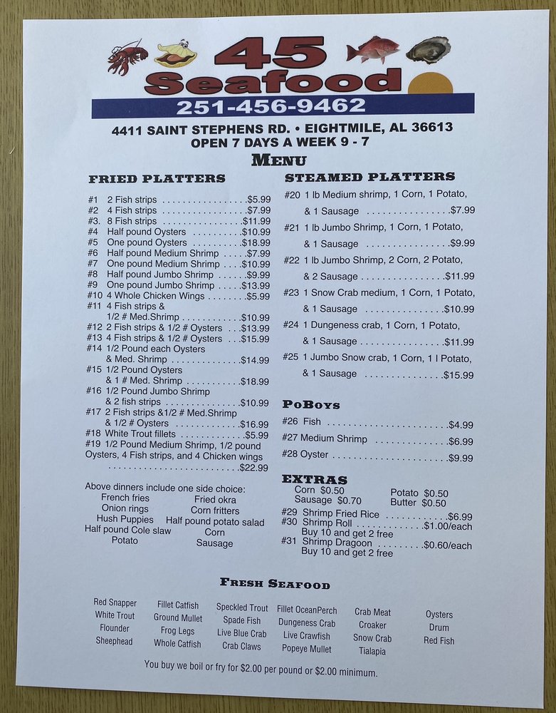 45 Seafood, Eight Mile Roadtrippers