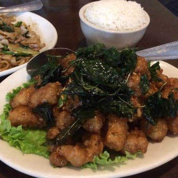 Thai Square Restaurant - Crispy Squid with Basil - Thai Near Me - Arlington, Virginia