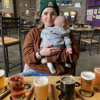 Right Brain Brewery - A flight of six 6oz pours at Right Brain Brewing in Traverse City, MI. - Arcades Near Me - Traverse City, Michigan