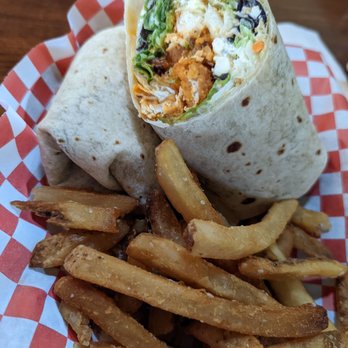 Spyhop Public House - Buffalo wrap with fries - Pubs Near Me - Langley, Washington Spyhop Public House - Buffalo wrap with fries - Pubs Near Me - Langley, Washington