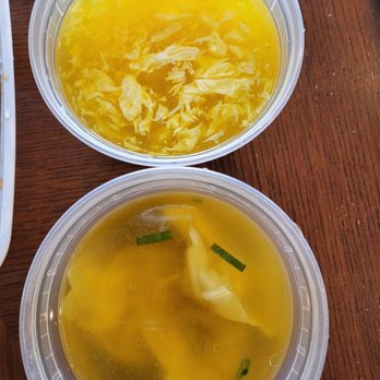 Mom's Kitchen - Egg drop soup and wonton soup came with entrée - Chinese Near Me - Bear, Delaware