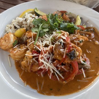Soule Domain - Shrimp with a side of rice - New American Near Me - Kings Beach, California
