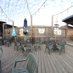 Brownie's Bar & Grill - Exterior - Beer garden-ish area as of 3-20-2024