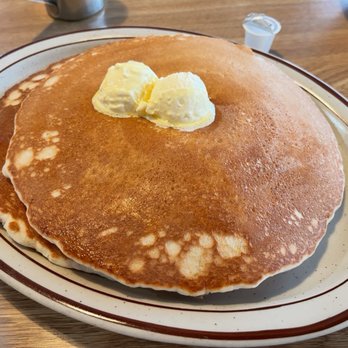 Zeke's Eatin' Place - When I'm done with thinking, Then I'm done with you 2 x 2 x 2 plate (Wagon Wheel Pancakes (creamer for comparison), sausage, & eggs) - Breakfast & Brunch Near Me - Ontario, California Zeke's Eatin' Place - When I'm done with thinking, Then I'm done with you 2 x 2 x 2 plate (Wagon Wheel Pancakes (creamer for comparison), sausage, & eggs) - Breakfast & Brunch Near Me - Ontario, California